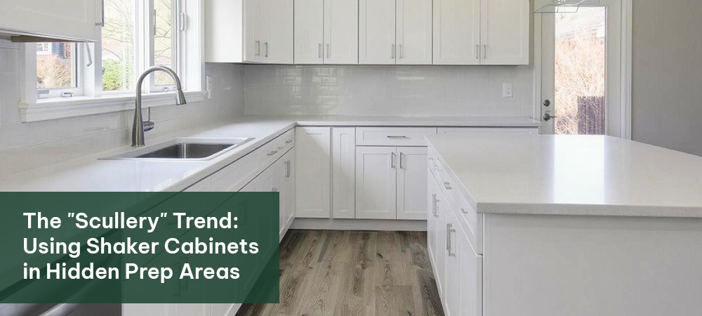 The "Scullery" Trend: Using Shaker Cabinets in Hidden Prep Areas